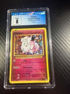 2016 Pokémon XY Evolutions Clefairy Holo #63 CGC NM/Mint 8